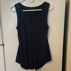 Banana Republic XS Black V-Neck Tank Top Back 100% Silk